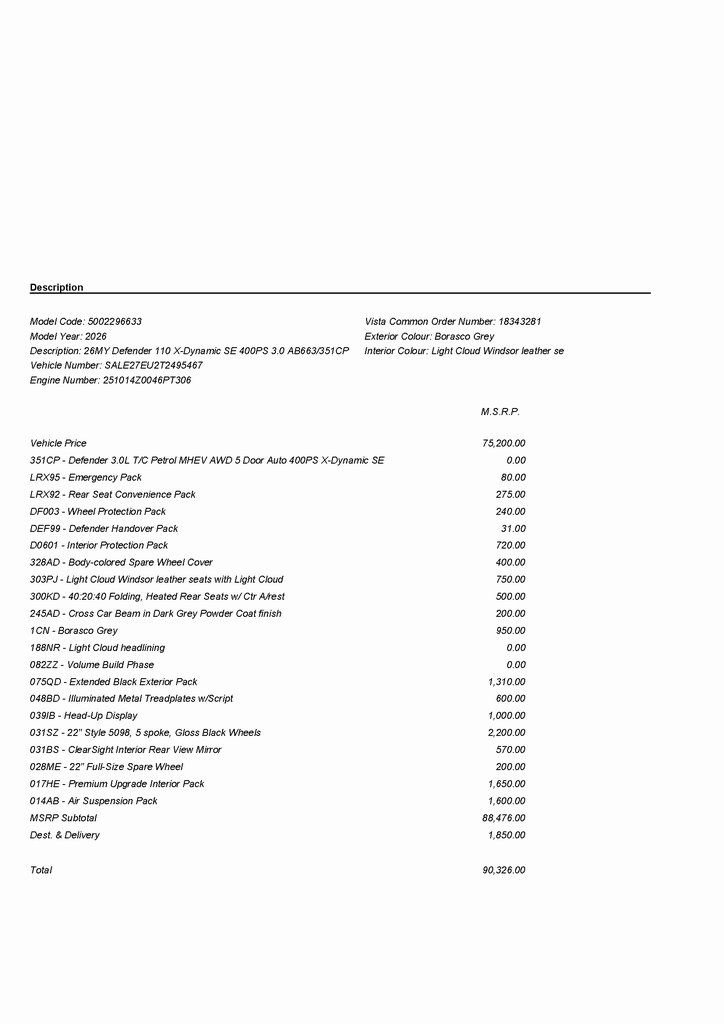 Used 2026 Land Rover Defender 110 X-Dynamic SE AWD/4WD image 4