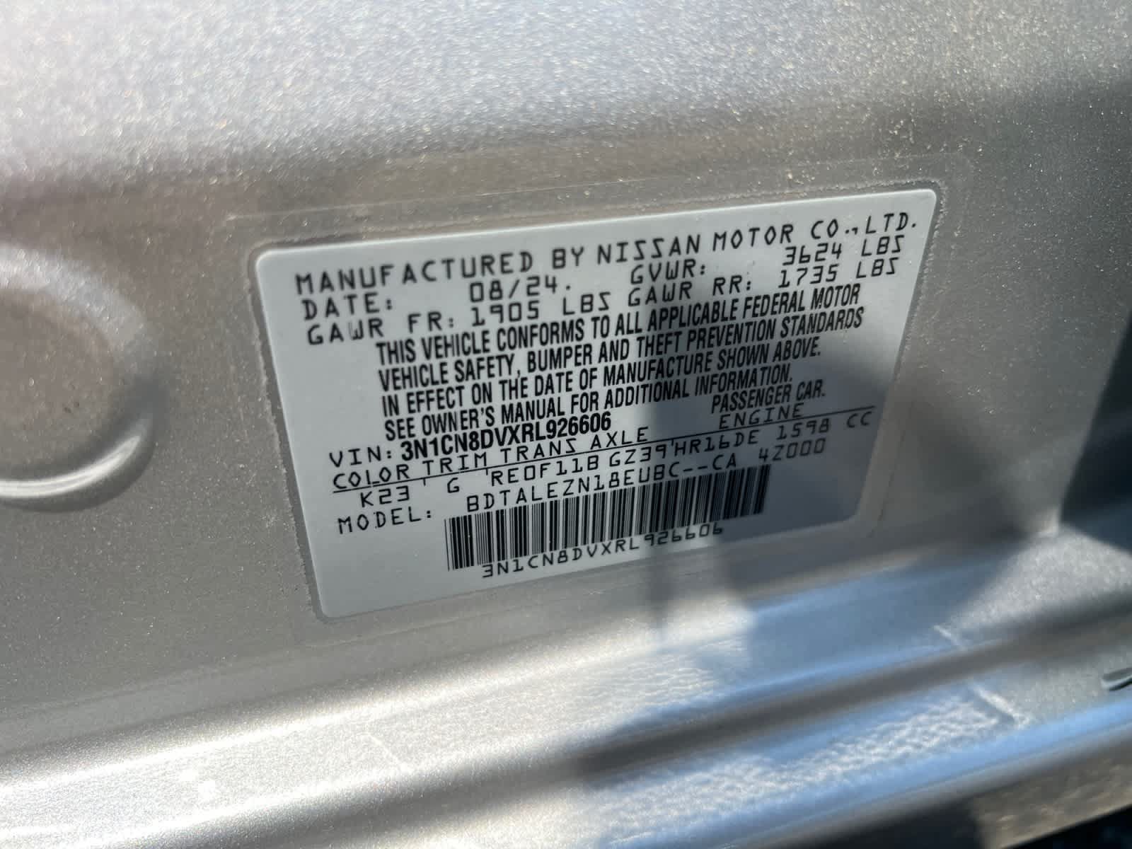Certified 2024 Nissan Versa S w/ S Plus Package FWD image 36