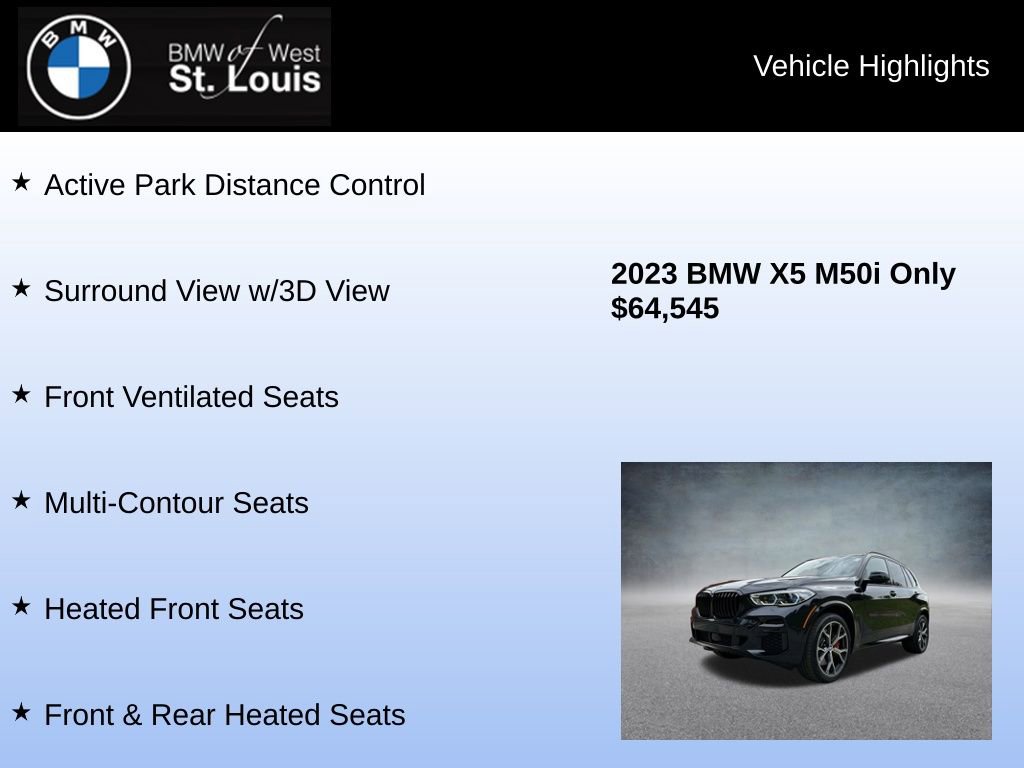 Used 2023 BMW X5 M50i w/ Executive Package AWD/4WD image 32