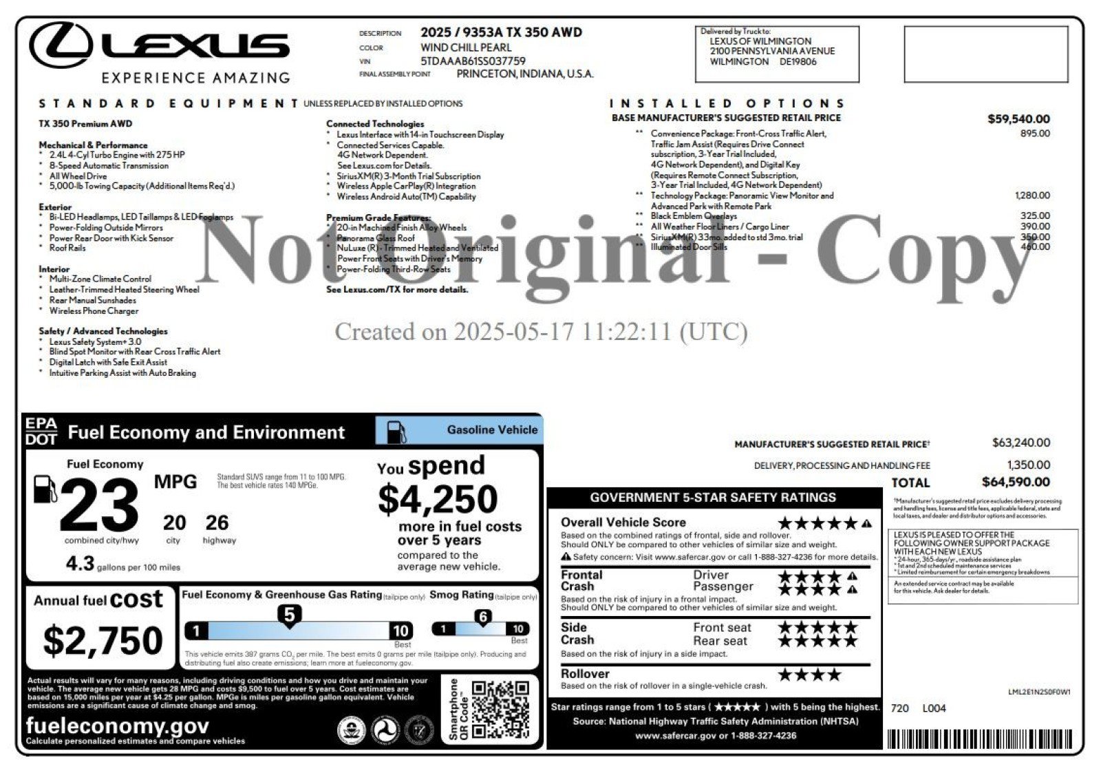 Used 2025 Lexus TX 350 AWD w/ Technology Package image 37