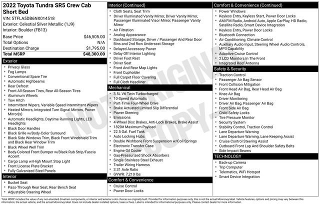 Used 2022 Toyota Tundra SR5 AWD/4WD image 27
