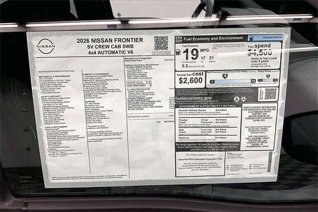 New 2026 Nissan Frontier SV image 39