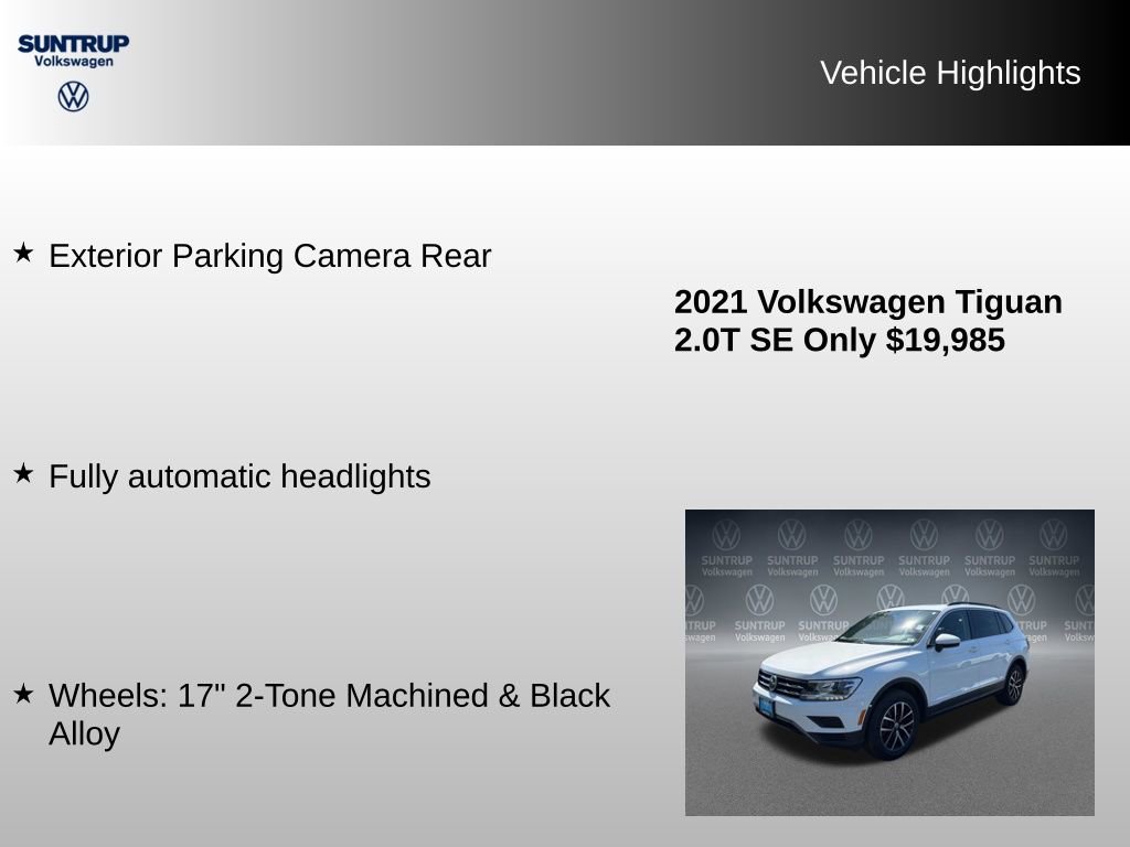 Used 2021 Volkswagen Tiguan SE w/ Panoramic Sunroof Package FWD image 8