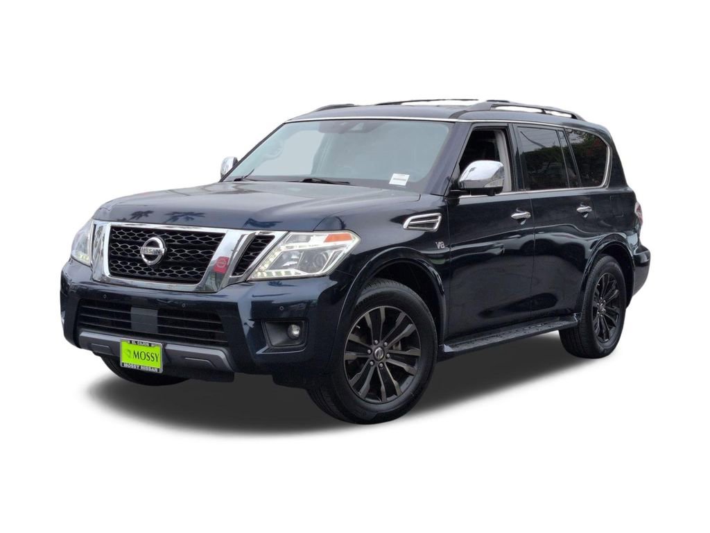 Used 2019 Nissan Armada Platinum w/ Captain's Chairs Package AWD/4WD video 1