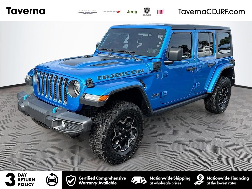 Used 2022 Jeep Wrangler Unlimited Rubicon 4xe w/ Cold Weather Group image 1