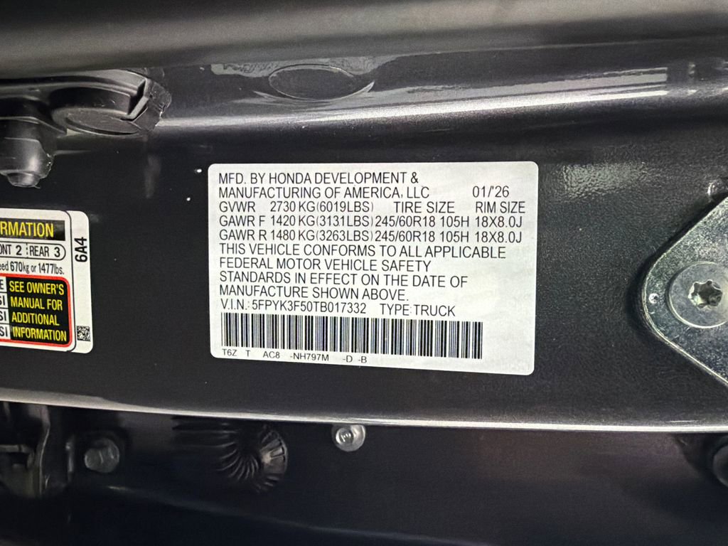 New 2026 Honda Ridgeline RTL image 35