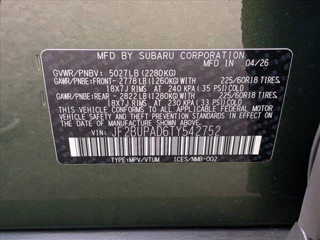 New 2026 Subaru Outback Premium AWD/4WD image 19