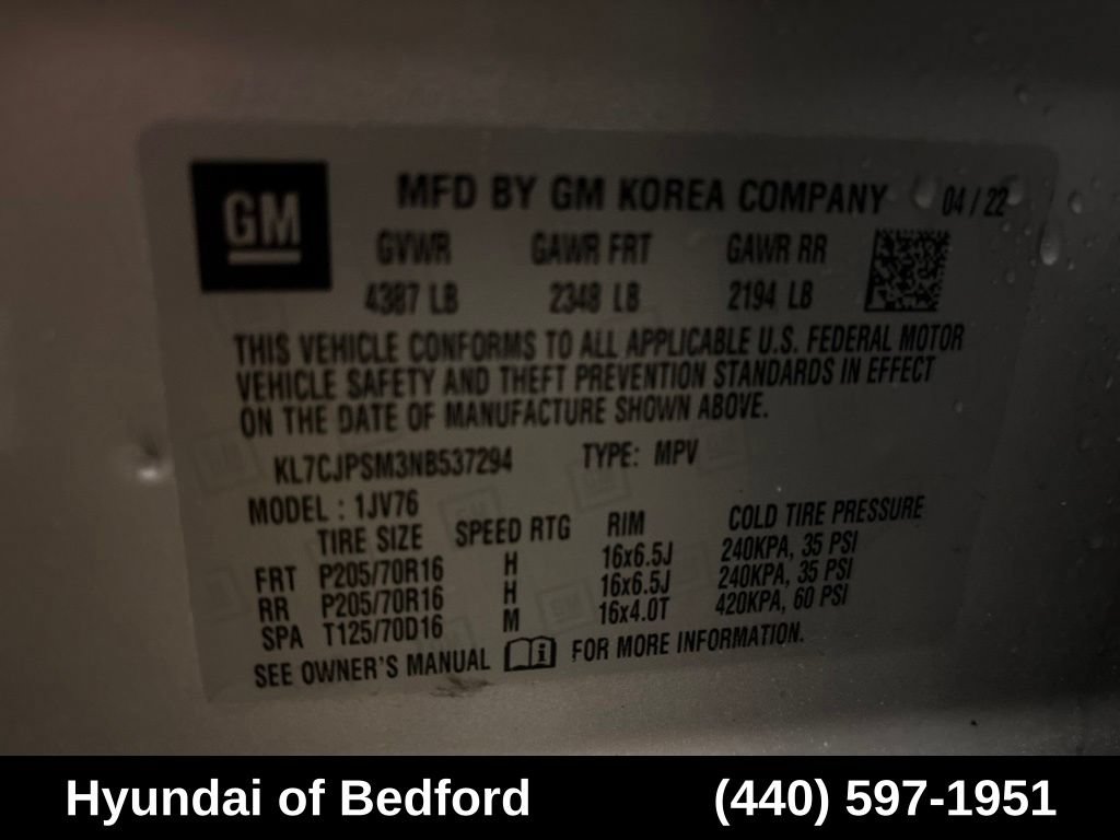 Used 2022 Chevrolet Trax LT w/ LT Convenience Package AWD/4WD image 12