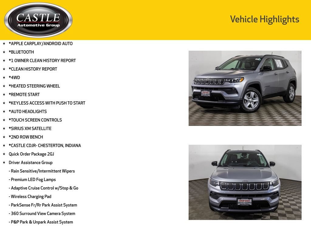 Used 2022 Jeep Compass Latitude w/ Convenience Group AWD/4WD image 3