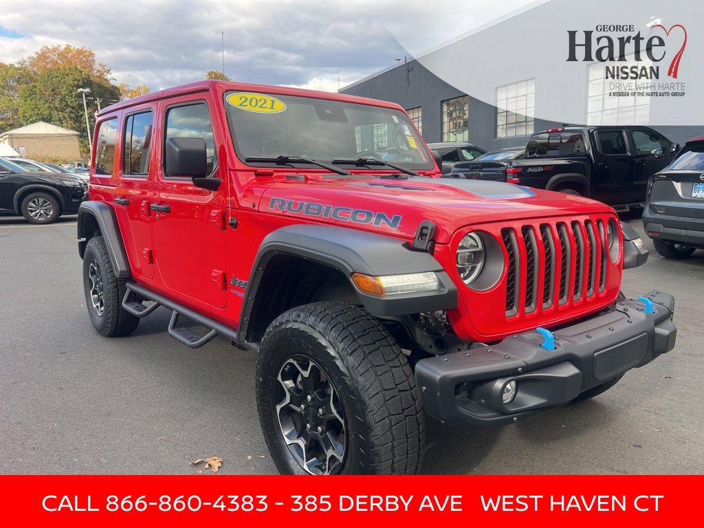 Used 2021 Jeep Wrangler Unlimited Rubicon 4xe w/ Steel Bumper Group image 3