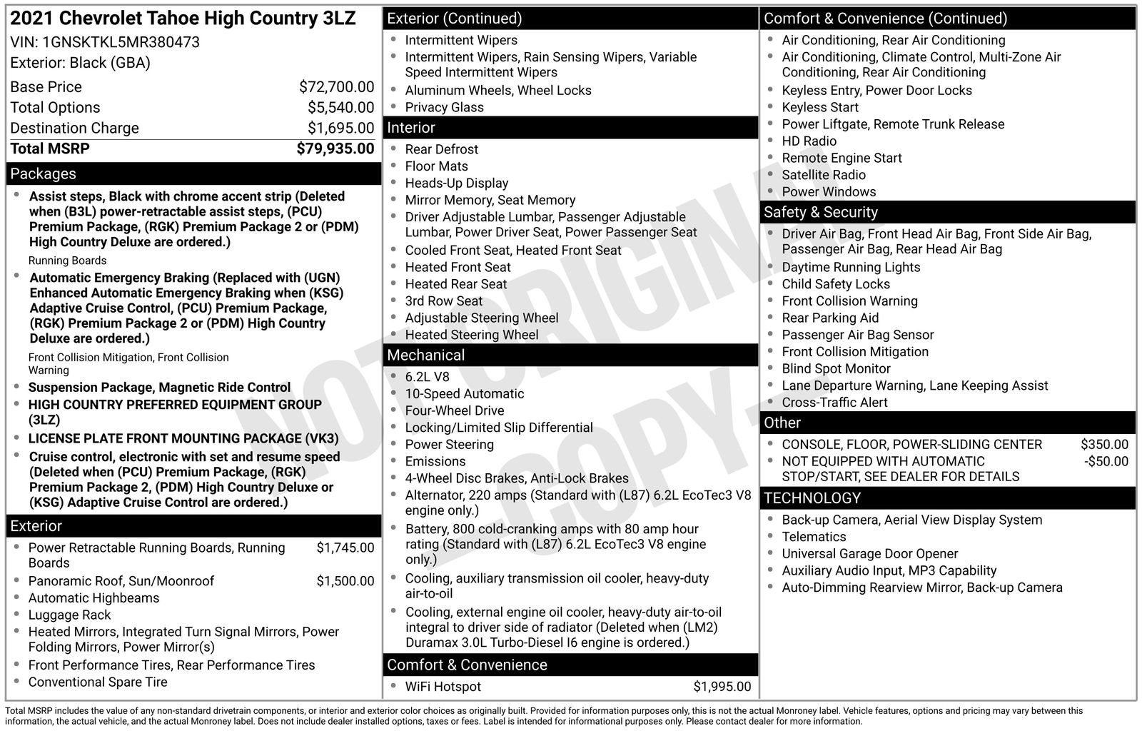 Used 2021 Chevrolet Tahoe High Country AWD/4WD image 5
