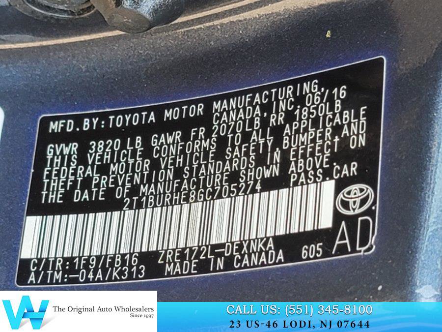 Used 2016 Toyota Corolla LE w/ Body Protection Package #1 FWD image 19