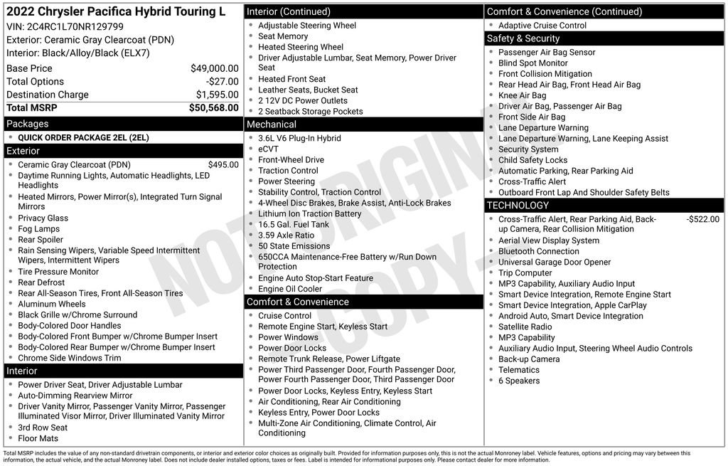 Used 2022 Chrysler Pacifica Touring-L FWD image 10