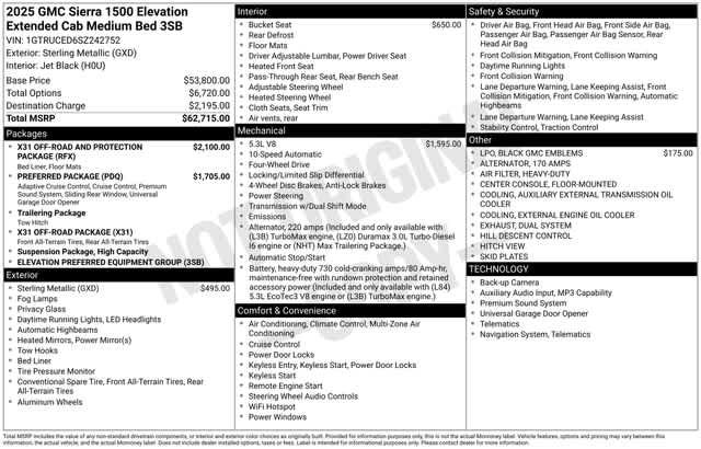 Certified 2025 GMC Sierra 1500 Elevation AWD/4WD image 36