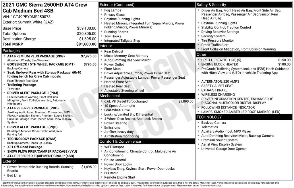 Used 2021 GMC Sierra 2500 AT4 w/ AT4 Premium Plus Package image 2