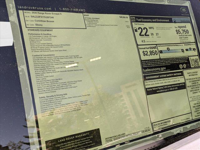 New 2026 Land Rover Range Rover Evoque S image 20