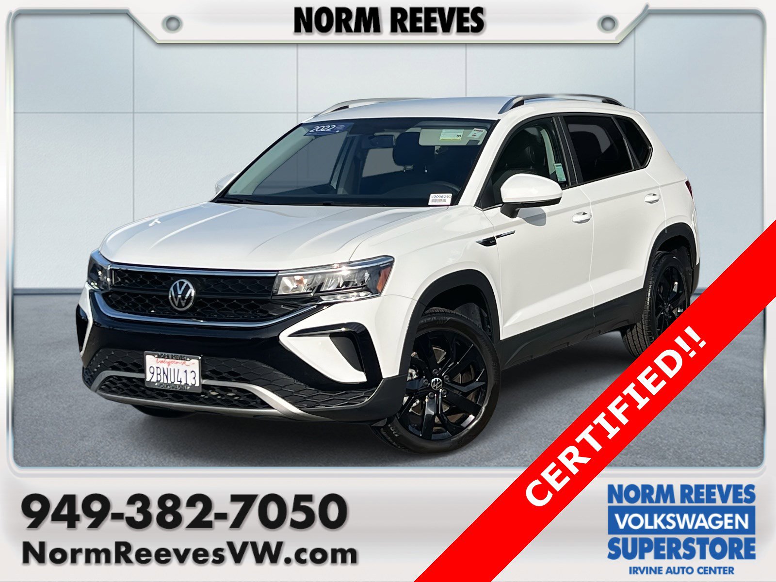 Certified 2022 Volkswagen Taos SE