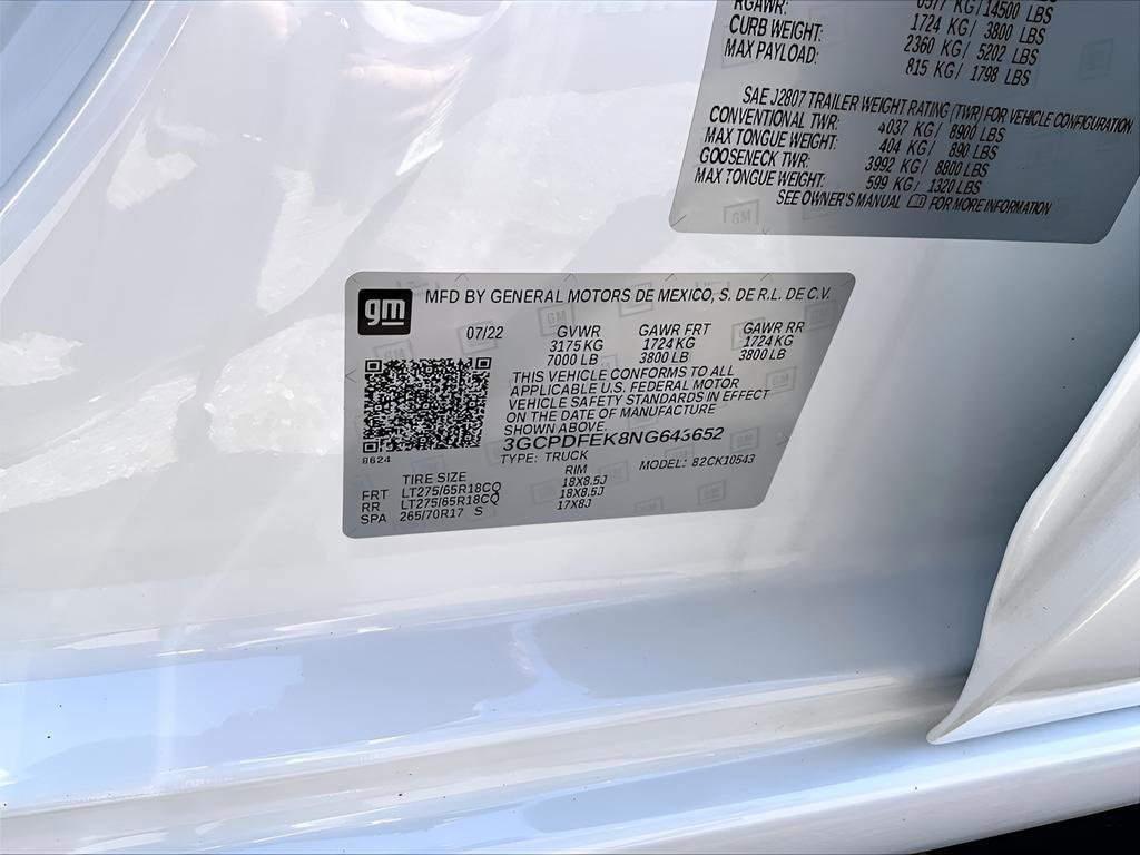 Certified 2022 Chevrolet Silverado 1500 LT Trail Boss w/ Protection Package image 27