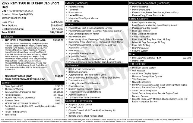 New 2027 RAM 1500 RHO w/ RHO Level 1 Equipment Group AWD/4WD image 31