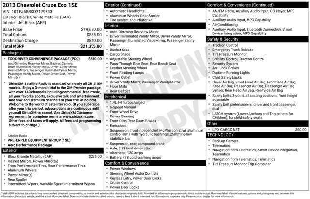 Used 2013 Chevrolet Cruze Eco image 9
