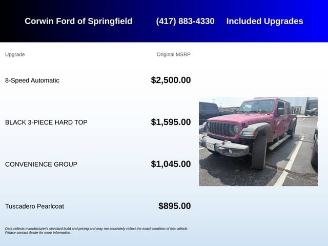 Used 2024 Jeep Gladiator Rubicon w/ Convenience Group AWD/4WD image 5