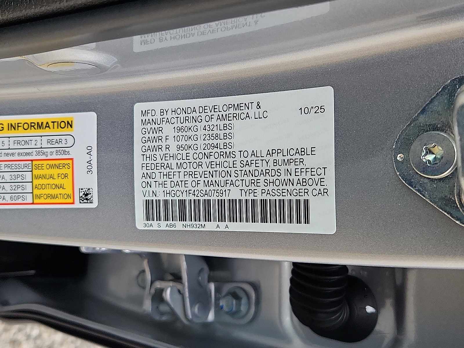 New 2025 Honda Accord SE image 17