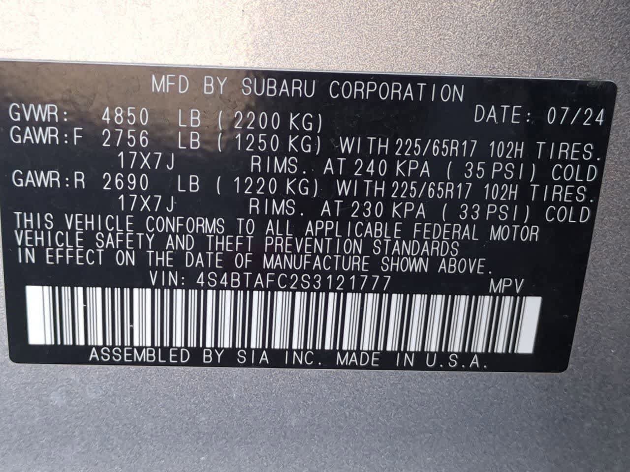 Certified 2025 Subaru Outback Premium w/ Popular Package #1A AWD/4WD image 36