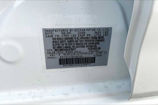 Certified 2025 Nissan Versa SV w/ Trunk Package FWD image 14
