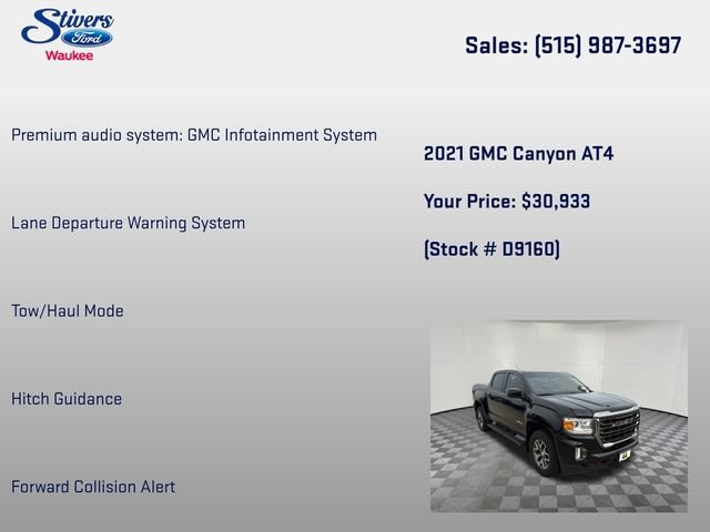 Used 2021 GMC Canyon AT4 w/ Driver Alert Package AWD/4WD image 16