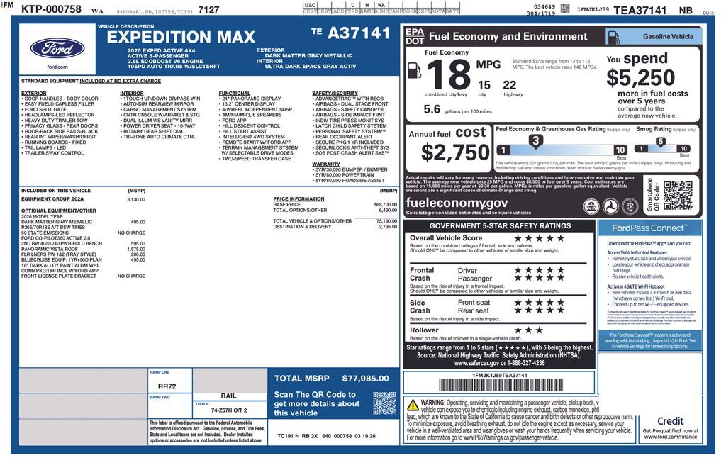New 2026 Ford Expedition Max Active AWD/4WD image 43