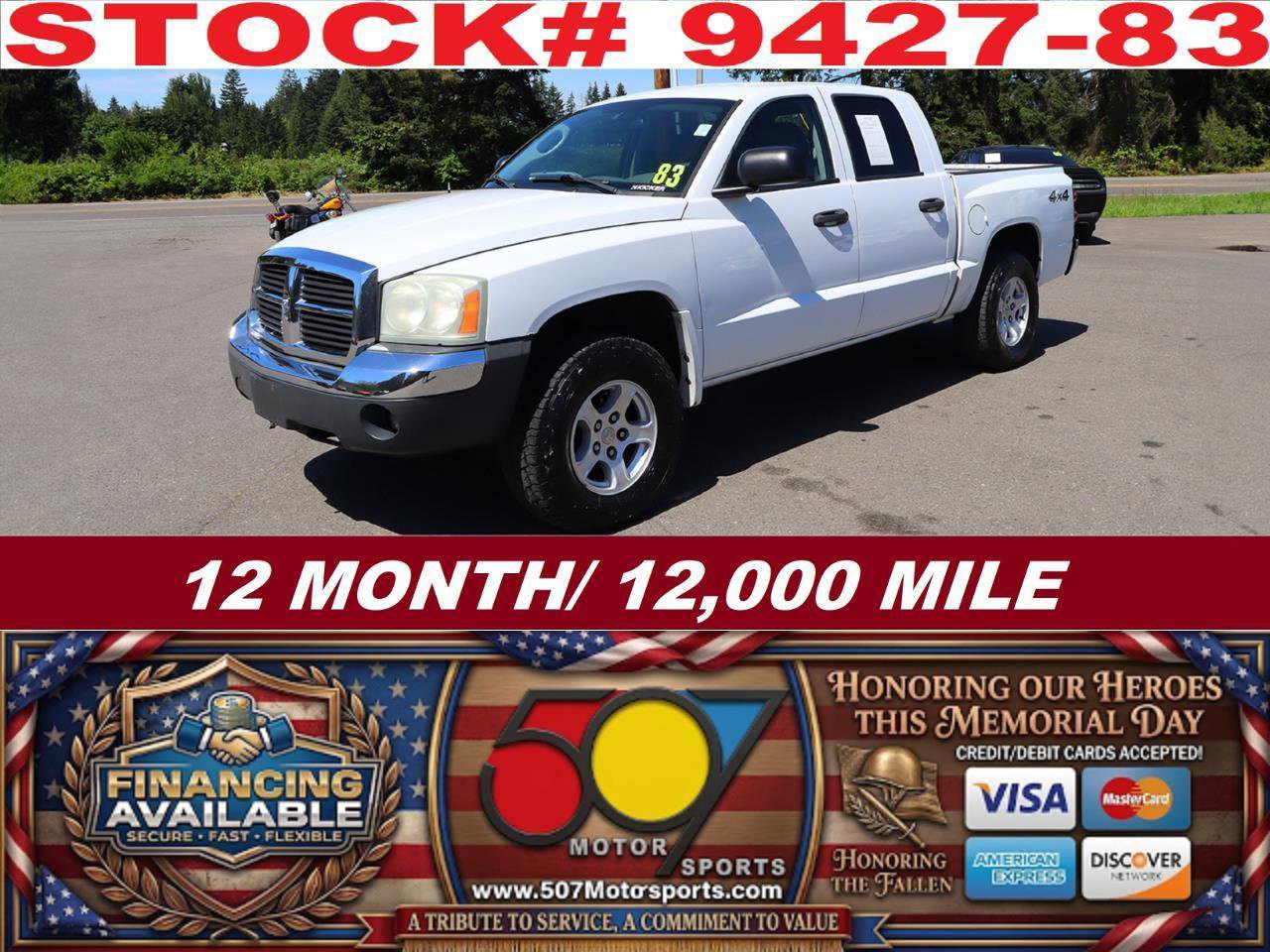 Used 2005 Dodge Dakota SLT w/ Trailer Tow Group AWD/4WD image 1