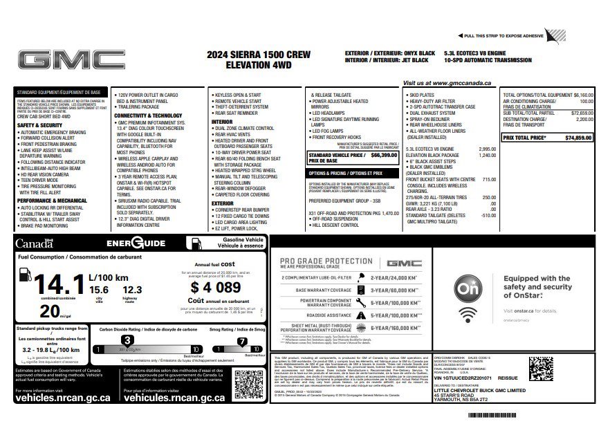 Certified 2024 GMC Sierra 1500 Elevation w/ LPO, Elevation Black Package AWD/4WD image 32