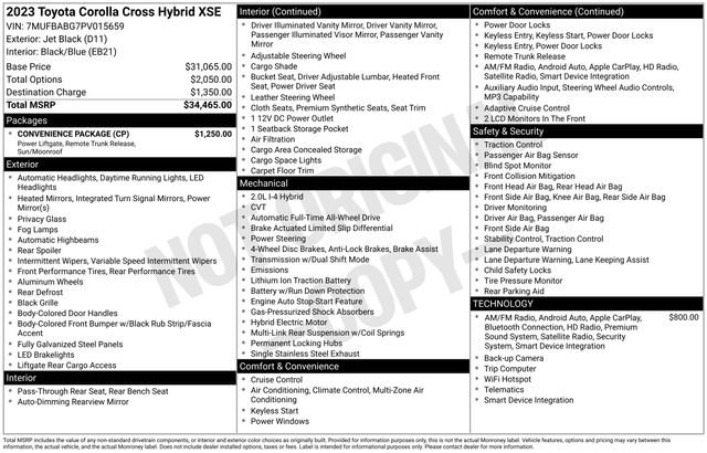 Used 2023 Toyota Corolla Cross AWD Hybrid w/ Convenience Package image 30