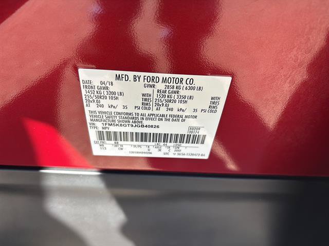 Certified 2018 Ford Explorer Sport w/ Equipment Group 401A AWD/4WD image 21