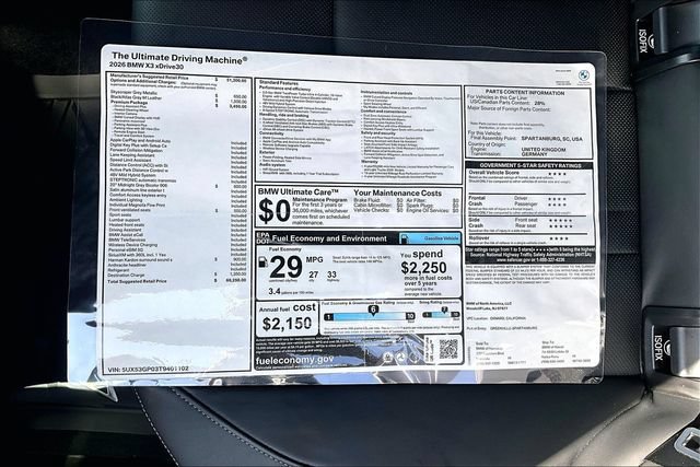New 2026 BMW X3 xDrive30i w/ Premium Package AWD/4WD image 14