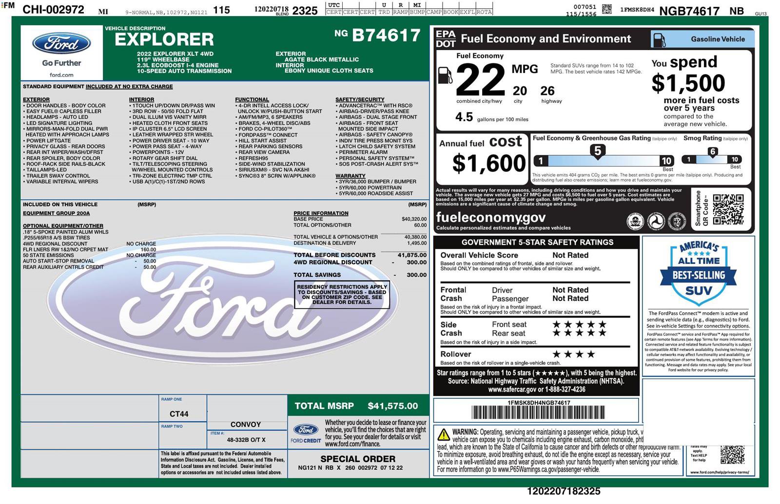 Used 2022 Ford Explorer XLT image 70