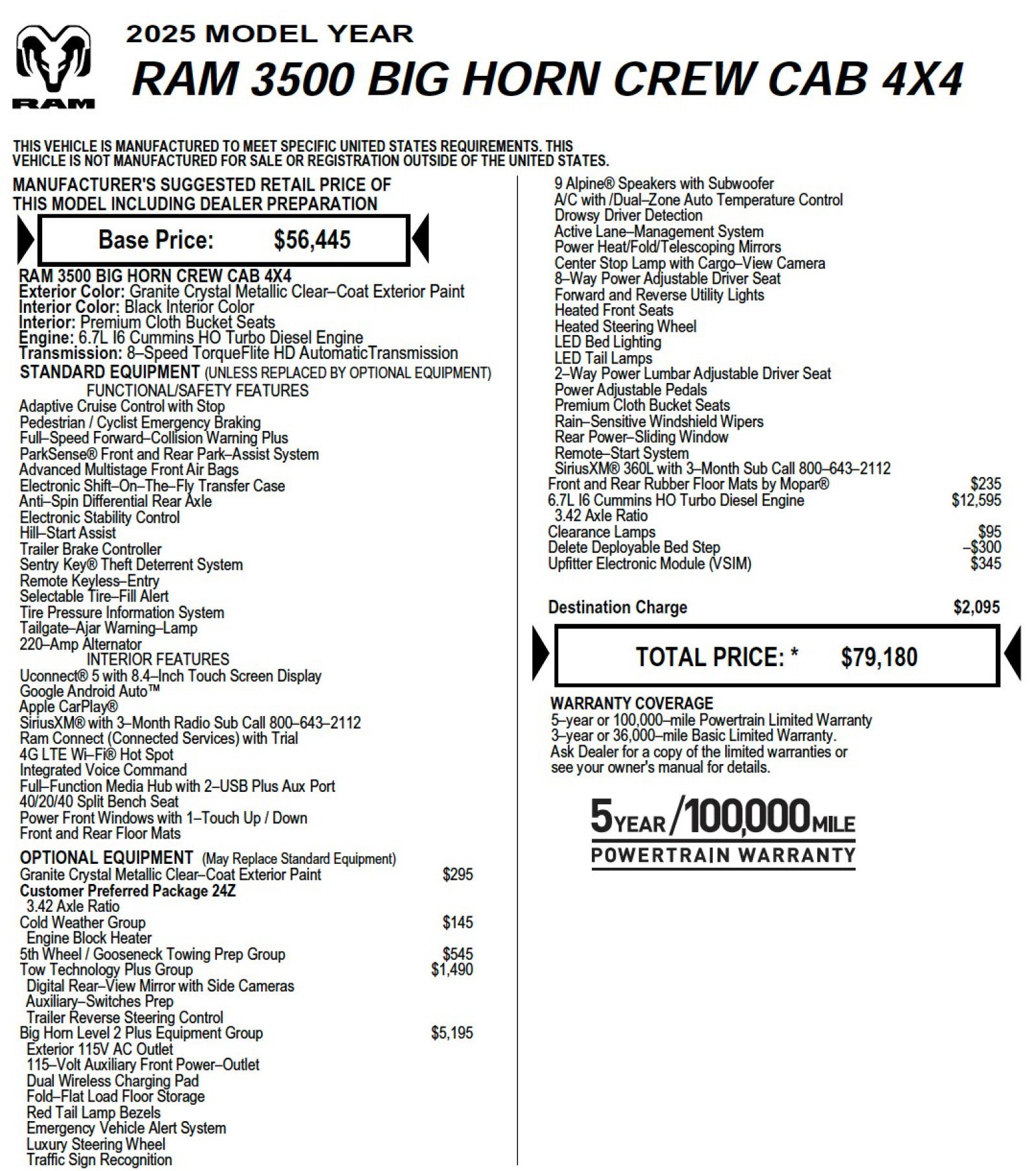 Used 2025 RAM 3500 Big Horn image 7