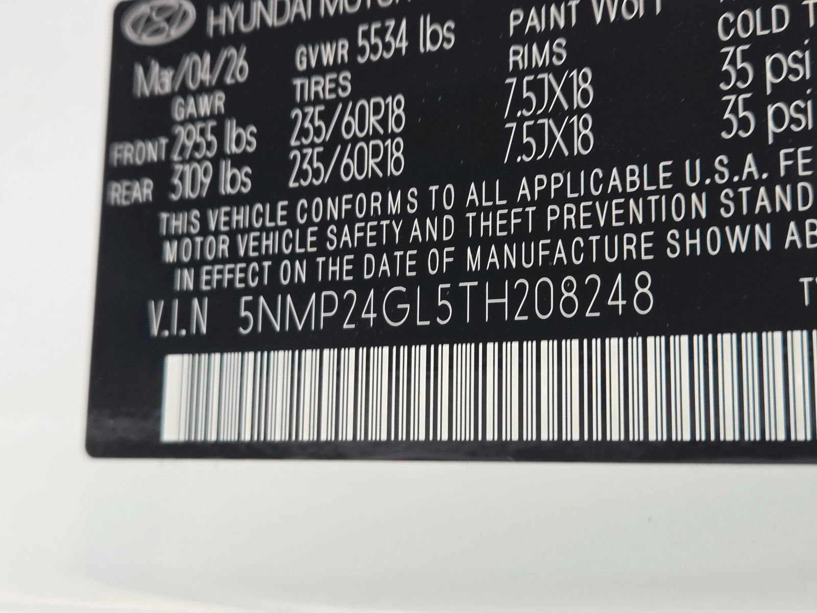 New 2026 Hyundai Santa Fe SEL FWD image 20