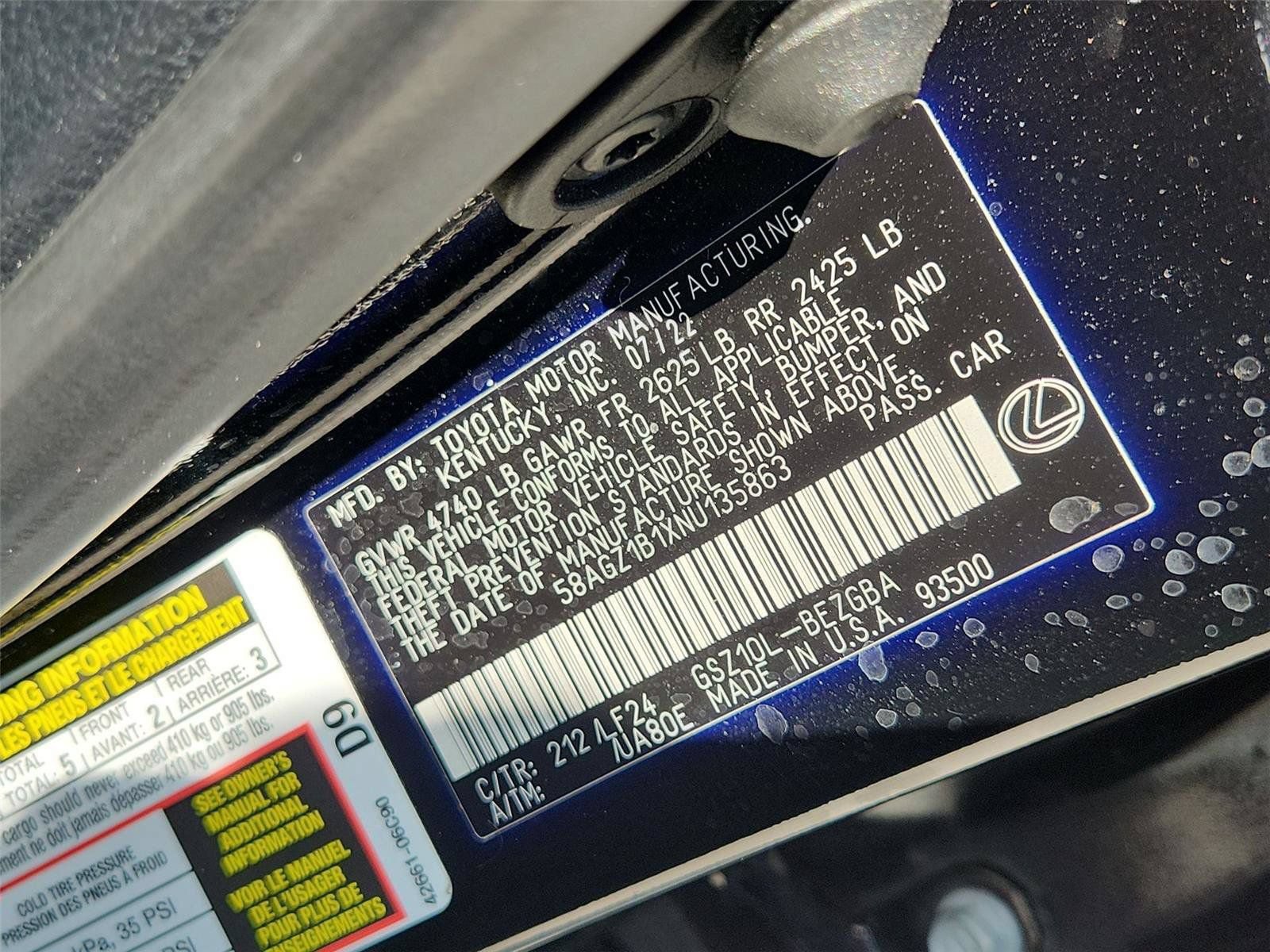 Used 2022 Lexus ES 350 F Sport w/ Accessory Package 2 FWD image 33