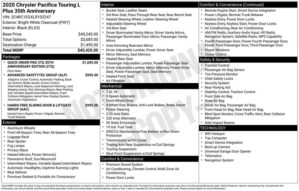 Used 2020 Chrysler Pacifica Touring-L image 7