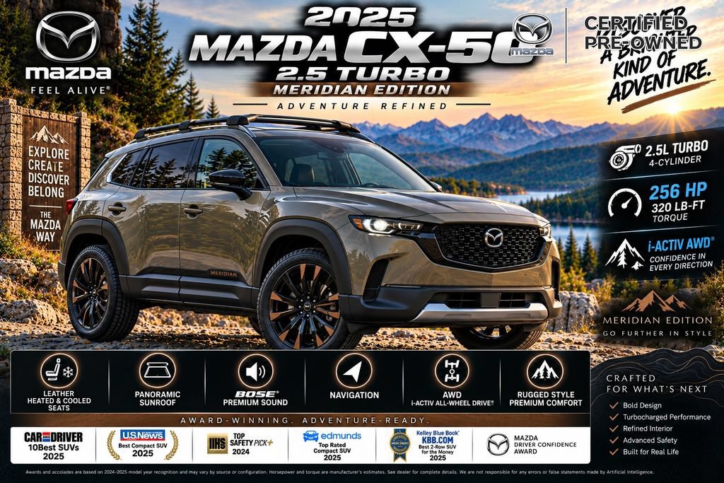 Used 2025 MAZDA CX-50 Meridian Edition w/ Weather Package AWD/4WD image 2