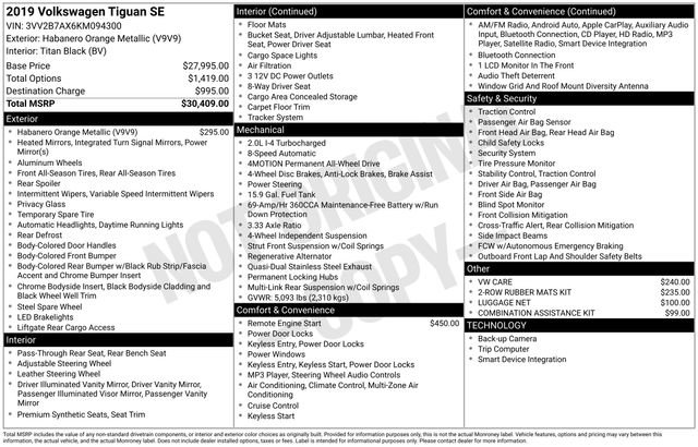 Used 2019 Volkswagen Tiguan SE image 15