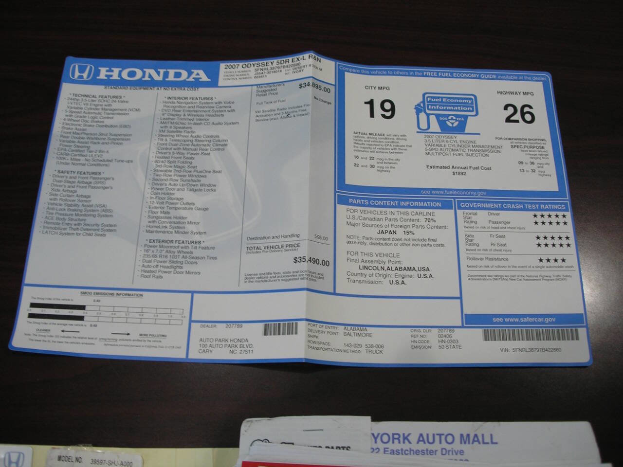 Used 2007 Honda Odyssey EX-L image 14