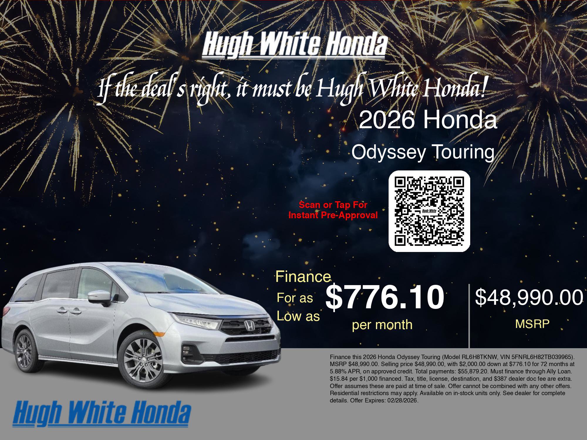 New 2026 Honda Odyssey Touring image 7