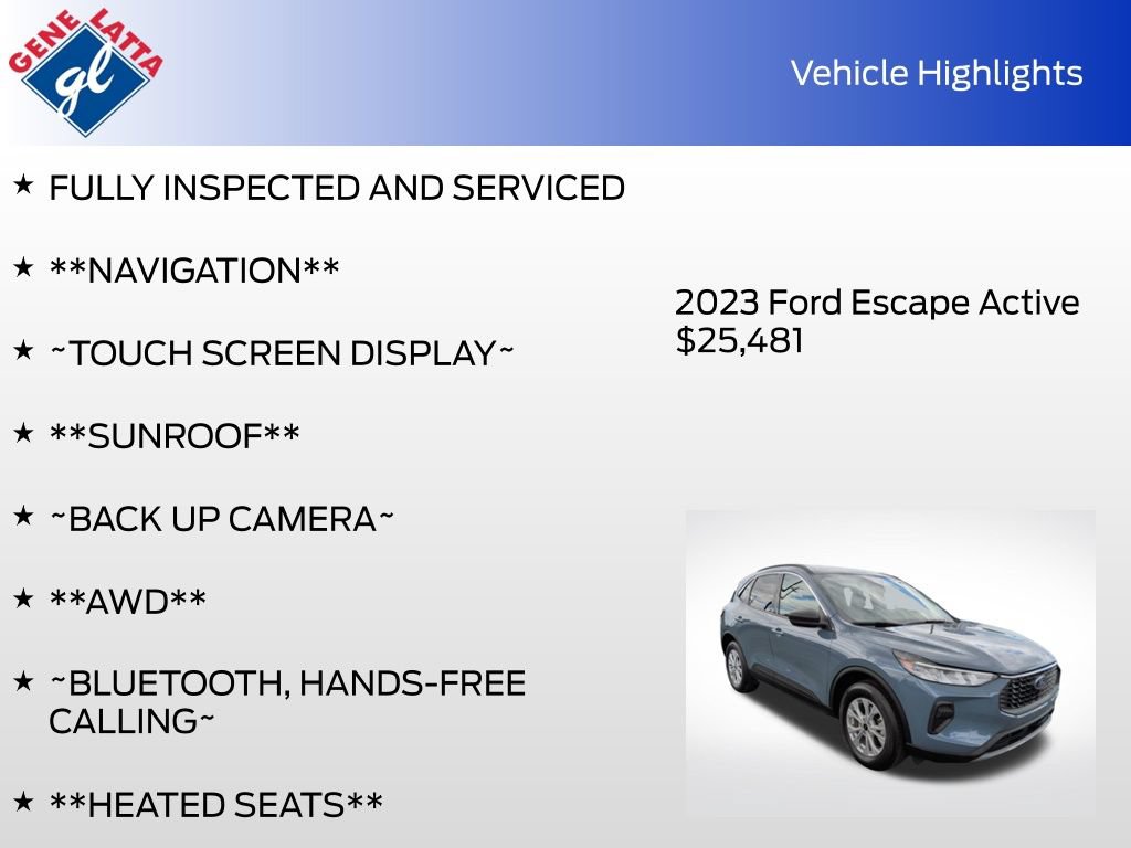 Certified 2023 Ford Escape Active w/ Tech Pack #1 AWD/4WD image 34