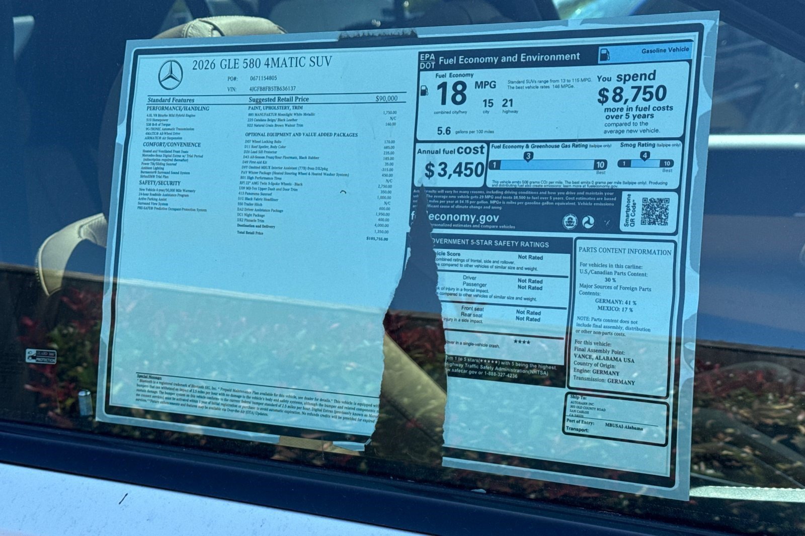 New 2026 Mercedes-Benz GLE 580 4MATIC image 30