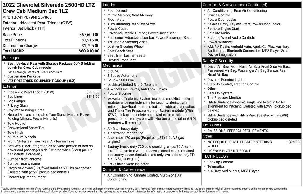 Used 2022 Chevrolet Silverado 2500 LTZ image 3