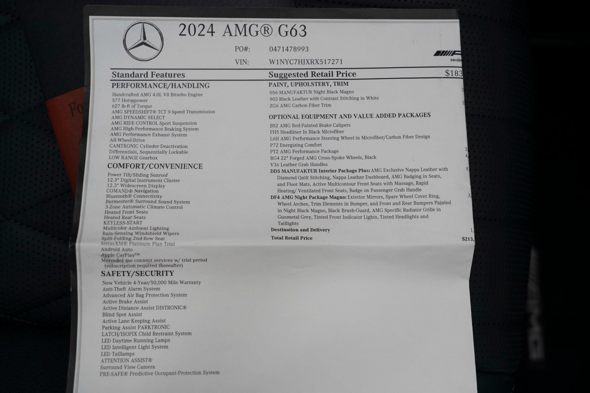 Used 2024 Mercedes-Benz G 63 AMG 4MATIC image 72