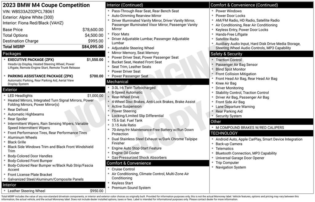 Used 2023 BMW M4 Competition w/ Executive Package image 33