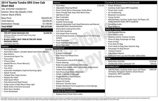 Used 2014 Toyota Tundra SR5 w/ TRD Off Road Package image 10